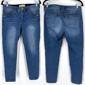 Democracy Womens Ab Tech Mid-Rise Skinny Ankle Jeans Blue Medium Wash Size 6